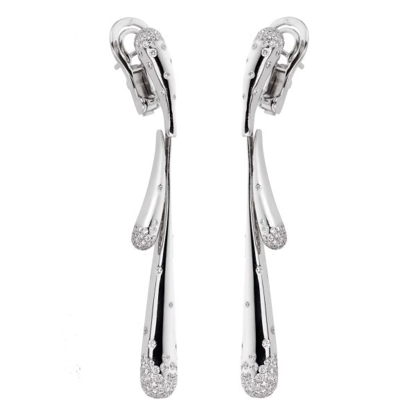 Audemars Piguet White Gold Diamond Drop Earrings Fashion