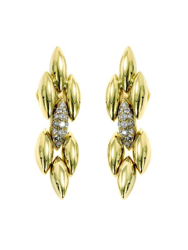 Cartier Gentiane Diamond Gold Earrings Discount