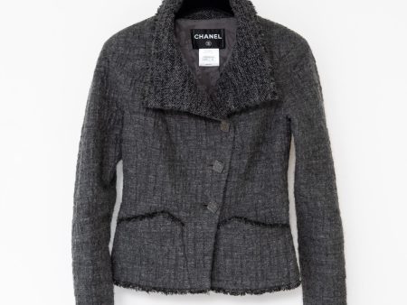 2011 Chanel Apocalypse Collection Asymmetrical Grey Jacket Online Sale