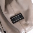 Armani Collezione Taupe Leather Pleated Top Handle Bag For Sale