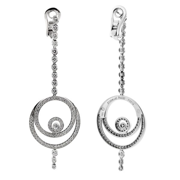 Audemars Piguet Millenary Diamond Drop White Gold Earrings For Cheap