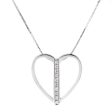 Bliss Diamond White Gold Heart Necklace For Discount