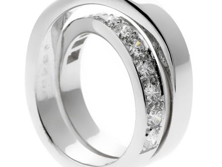 Cartier Nouvelle Vague Diamond White Gold Crossover Ring Sale