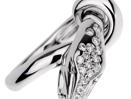 Boucheron Kaa Diamond Snake White Gold Ring Sz 5 Online Sale