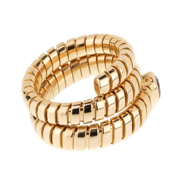 Bulgari Tubogas Gold Iolite Ring Online Hot Sale