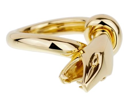 Boucheron Snake Kaa Yellow Gold Ring Sz 5 Sale