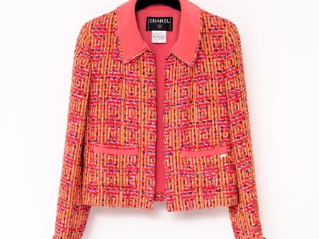 2001 Cruise Collection Pink Tweed Jacket Fashion