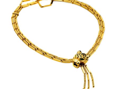 Cartier Panthere Diamond Gold Necklace Online Hot Sale