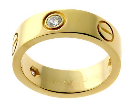 Cartier Love Diamond Yellow Gold Ring on Sale