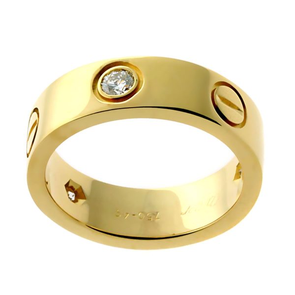 Cartier Love Diamond Yellow Gold Ring on Sale