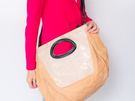 Marni Cream Multicolour Patent And Leather Bag Discount