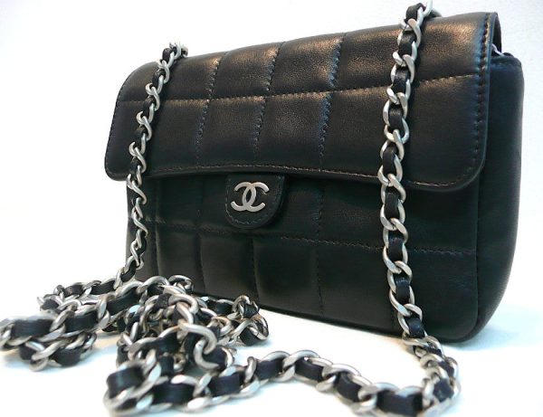 Authentic Chanel Black Quilted Wallet On Chain (WOC) Handbag NEW! Online