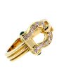 Van Cleef & Arpels Diamond & Emerald Ring in Yellow Gold Fashion