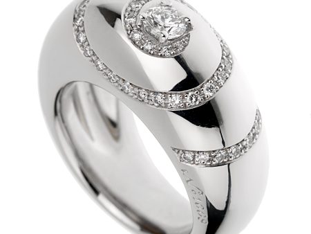 Breguet Diamond White Gold Band Cocktail Ring Fashion