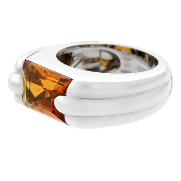 Audemars Piguet Citrine White Gold Ring Sz 6 1 2 Hot on Sale