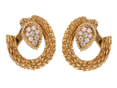 Boucheron Serpent Boheme Diamond Hoop Earrings Sale