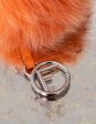 Fendi Orange  Fur Pom Pom Key Ring Supply