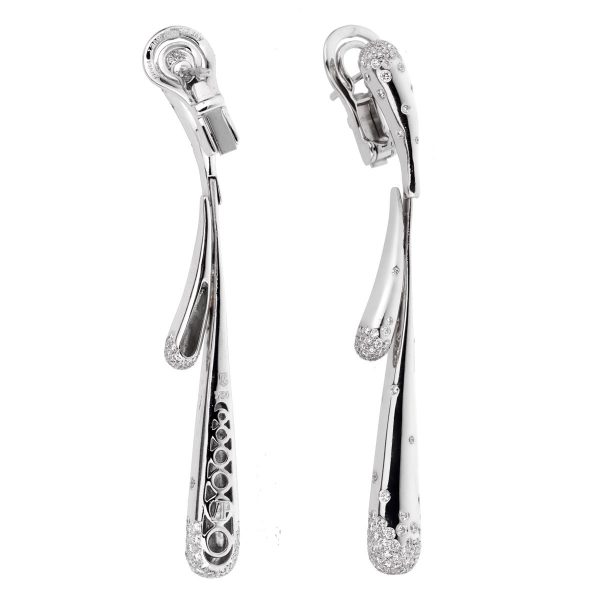 Audemars Piguet White Gold Diamond Drop Earrings Fashion