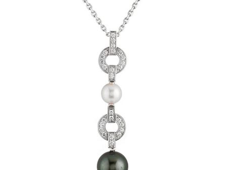 Cartier Himalia Pearl Diamond Drop White Gold Necklace Discount