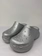 BALENCIAGA silver crocs shoes size 8 Hot on Sale