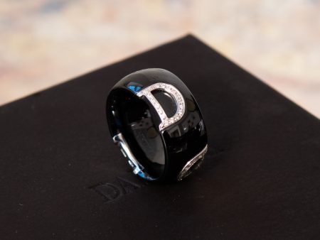 Damiani D Icon  Ceramic Ring With Diamonds Size 53 Supply