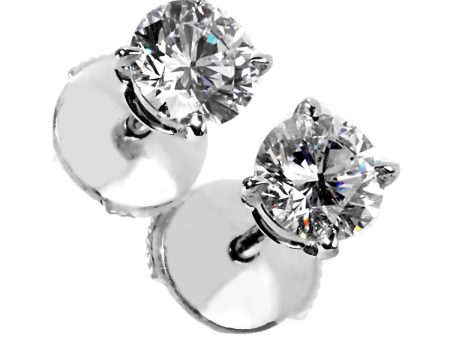 Cartier Diamond Stud Platinum Earrings For Discount