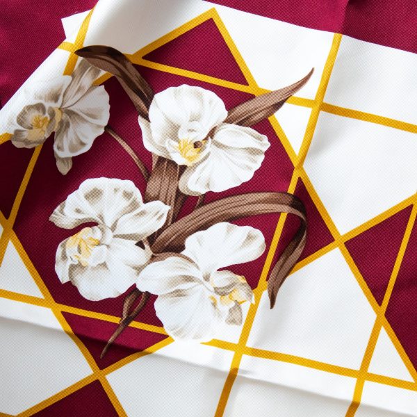 Dior Silk Burgundy Scarf Discount