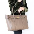 Mulberry Mushroom Zipped Bayswater Leather Bag on Sale