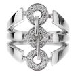 Bvlgari Diamond White Gold Cocktail Ring Sz 6 3 4 Online Sale