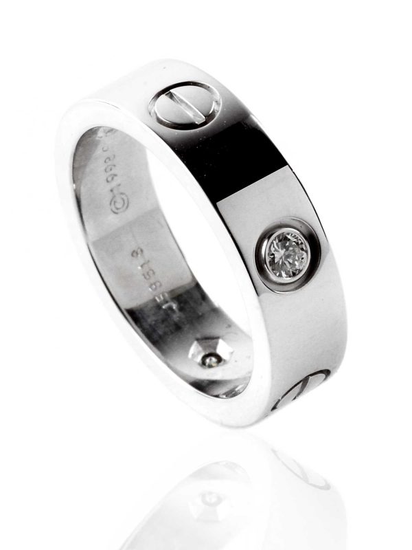 Cartier Love Diamond Ring in 18k in White Gold on Sale