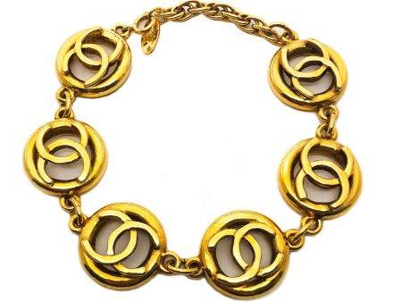 Chanel Vintage Rare Multi Logo Charm Bracelet Sale