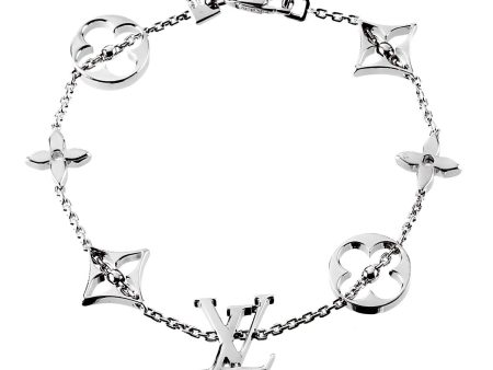 Louis Vuitton Monogram White Gold Bracelet on Sale