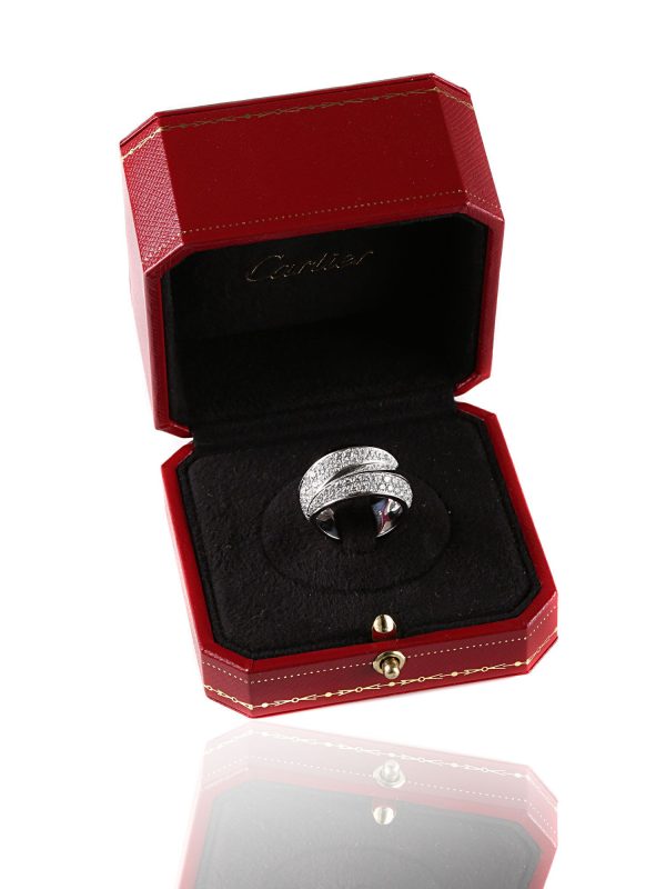 Cartier Panthere Diamond Ring in 18k White Gold Fashion