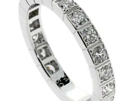 Cartier Lanieres Full Diamond Ring in 18k White Gold Sz 53 Supply