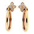 Cartier Flower Hoop Diamond Yellow Gold Earrings Sale