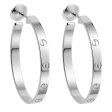 Cartier Love Large White Gold Earrings Online Hot Sale