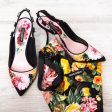 Dolce & Gabbana  Floral Print Sling Back Sandals Hot on Sale