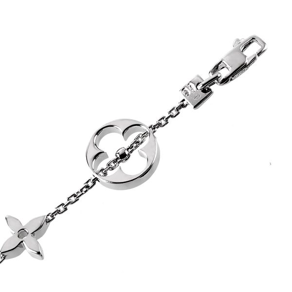 Louis Vuitton Monogram White Gold Bracelet on Sale