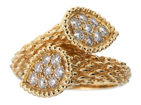 Boucheron Toi et Moi Serpent Bohème Diamond Yellow Gold Ring Supply