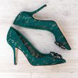 Dolce & Gabbana  Green Lace Rainbow Pumps Size 37 Fashion