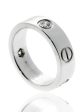 Cartier Love 3 Diamond Ring in 18k White Gold Sz 50 Cheap