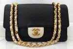 Authentic Chanel Perforated Black & White 10” 2.55 Flapover Cheap