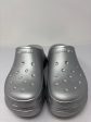 BALENCIAGA silver crocs shoes size 8 Hot on Sale