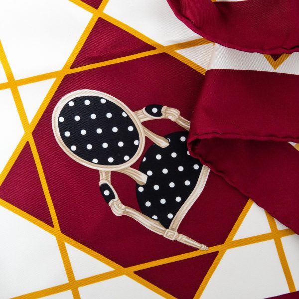 Dior Silk Burgundy Scarf Discount