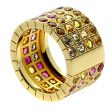 Cartier Lanieres Multicolor Sapphire Diamond Gold Ring Online