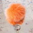 Fendi Orange  Fur Pom Pom Key Ring Supply