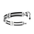 Mens Baraka White Gold and Rubber Bracelet For Discount