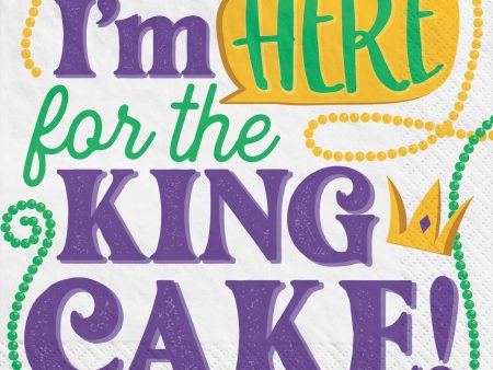 King Cake Beverage Napkins Supply