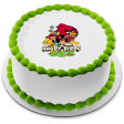 Angry Birds Logo Red the Blues Chuck Bomb Matilda Hal King Pig and Foreman Pig Edible Cake Topper Image ABPID06526 Discount