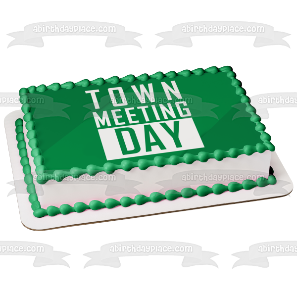 Town Meeting Day Edible Cake Topper Image ABPID55249 For Sale